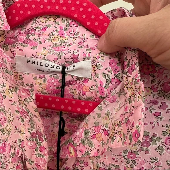 Philosophy di Lorenzo Serafini Women's Liberty Fantasy Print Shirt XS NWT - Picture 5 of 6